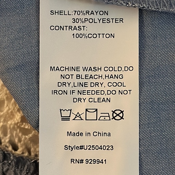 Suzanne Betro Lace Bib Lacing Tie Ruffle Hem MIDI Dress Size 2X NWT #U2504023 - Picture 13 of 13